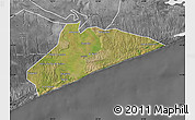 Satellite Map of Xai-Xai, desaturated