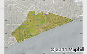 Satellite Map of Xai-Xai, lighten, semi-desaturated