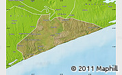 Satellite Map of Xai-Xai, physical outside