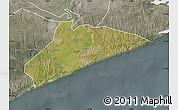 Satellite Map of Xai-Xai, semi-desaturated
