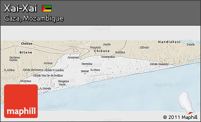 Classic Style Panoramic Map of Xai-Xai