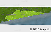 Physical Panoramic Map of Xai-Xai, darken
