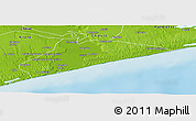 Physical Panoramic Map of Xai-Xai