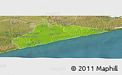 Physical Panoramic Map of Xai-Xai, satellite outside