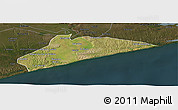 Satellite Panoramic Map of Xai-Xai, darken