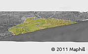 Satellite Panoramic Map of Xai-Xai, desaturated