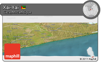 Satellite Panoramic Map of Xai-Xai