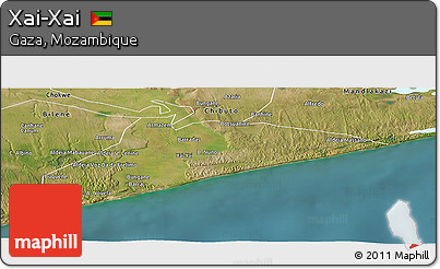 Satellite Panoramic Map of Xai-Xai