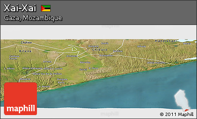 Satellite Panoramic Map of Xai-Xai
