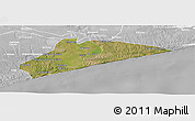 Satellite Panoramic Map of Xai-Xai, lighten, desaturated