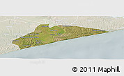 Satellite Panoramic Map of Xai-Xai, lighten