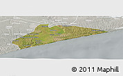 Satellite Panoramic Map of Xai-Xai, lighten, semi-desaturated