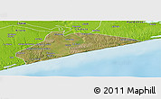 Satellite Panoramic Map of Xai-Xai, physical outside