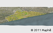Satellite Panoramic Map of Xai-Xai, semi-desaturated