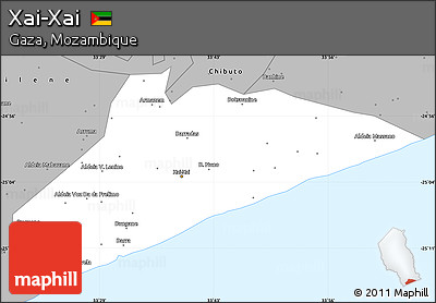 Gray Simple Map of Xai-Xai