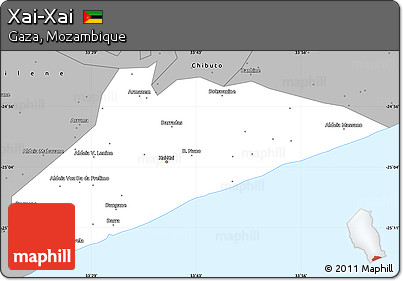 Gray Simple Map of Xai-Xai