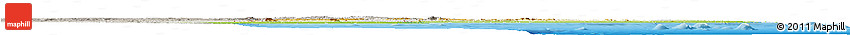 Physical Horizon Map of Mozambique, lighten, semi-desaturated, land only