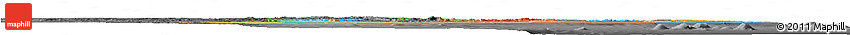 Political Horizon Map of Mozambique, darken, desaturated