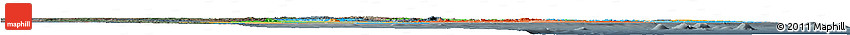 Political Horizon Map of Mozambique, darken, semi-desaturated