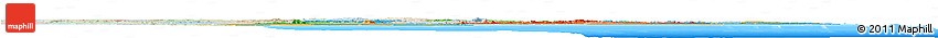 Political Horizon Map of Mozambique, lighten, land only