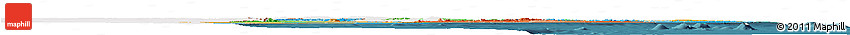 Political Horizon Map of Mozambique, single color outside, satellite sea