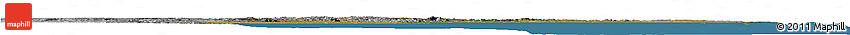 Satellite Horizon Map of Mozambique, desaturated, land only