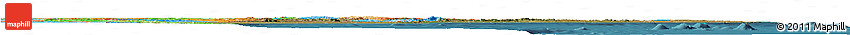 Satellite Horizon Map of Mozambique, political outside, satellite sea