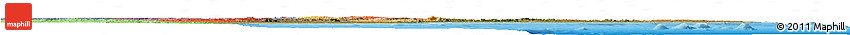 Satellite Horizon Map of Mozambique, political shades outside