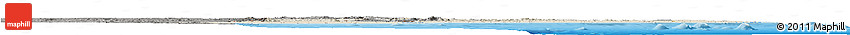 Shaded Relief Horizon Map of Mozambique, darken, semi-desaturated, land only