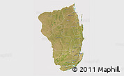 Satellite 3D Map of Inhambane, cropped outside