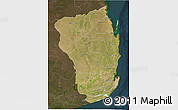 Satellite 3D Map of Inhambane, darken