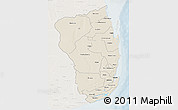 Shaded Relief 3D Map of Inhambane, lighten