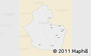 Classic Style 3D Map of Funhalouro, single color outside