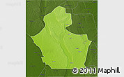 Physical 3D Map of Funhalouro, darken