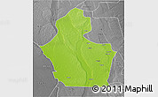 Physical 3D Map of Funhalouro, desaturated