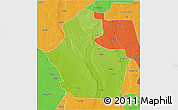 Physical 3D Map of Funhalouro, political outside