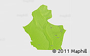 Physical 3D Map of Funhalouro, single color outside
