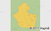 Savanna Style 3D Map of Funhalouro, single color outside