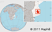 Gray Location Map of Funhalouro, highlighted country