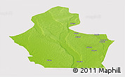 Physical Panoramic Map of Funhalouro, cropped outside