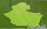 Physical Panoramic Map of Funhalouro, darken