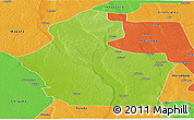 Physical Panoramic Map of Funhalouro, political outside
