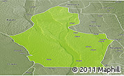 Physical Panoramic Map of Funhalouro, semi-desaturated
