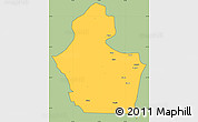 Savanna Style Simple Map of Funhalouro, cropped outside