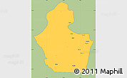 Savanna Style Simple Map of Funhalouro, single color outside
