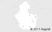 Silver Style Simple Map of Funhalouro, single color outside