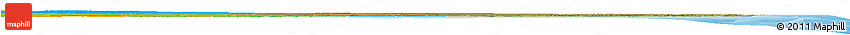 Satellite Horizon Map of Inhambane, political outside