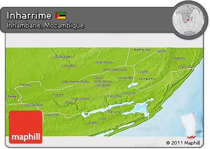 Physical 3D Map of Inharrime