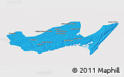 Political 3D Map of Inharrime, cropped outside