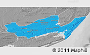 Political 3D Map of Inharrime, desaturated